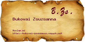 Bukovai Zsuzsanna névjegykártya